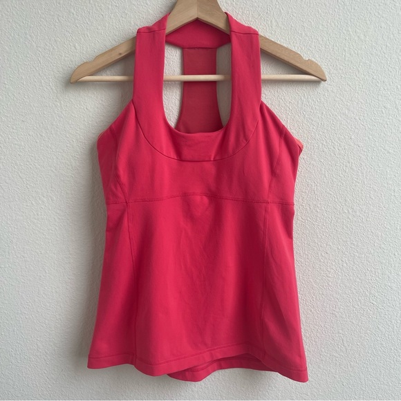 LULULEMON Flash Hot Pink Scoop Neck Racerback Workout Athletic Tank Top - Picture 3 of 11